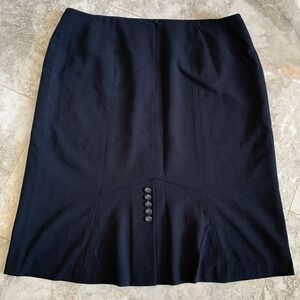 Laura Petites Skirt Size 14 Black‎ Pencil Lined Back Zip